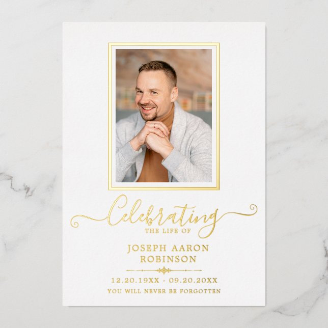 Programa Simple Photo Memorial Order Of Service (Anverso)