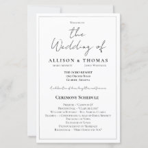 Programa Simple Script Black and White Wedding