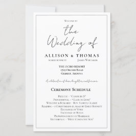 Programa Simple Script Black and White Wedding