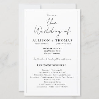 Programa Simple Script Black and White Wedding