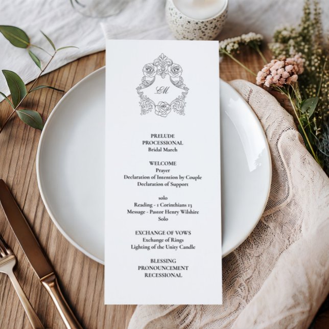 Programa Sofisticado Boda blanco y negro con guión clásico (Subido por el creador)