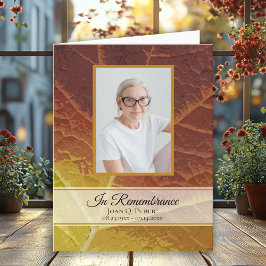 Programa Sombras del servicio funerario otoñal doblado