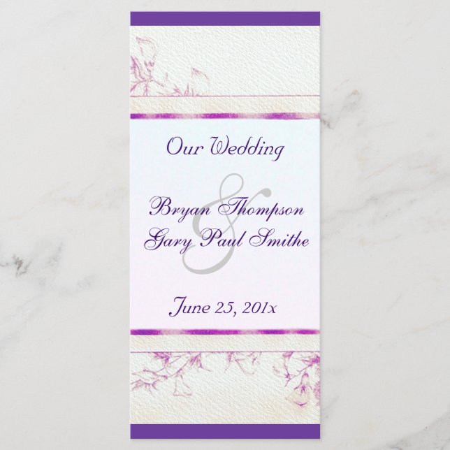 Programa Songbird Shabby Chic WEDDING (Anverso)