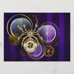 Programa Spider Steampunk sobre fondo morado