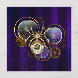 Programa Spider Steampunk sobre fondo morado