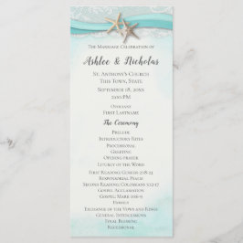 Programa Starfish Ribbon Beach Wedding