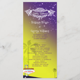 Programa Starry Evening Las Vegas Wedding Program