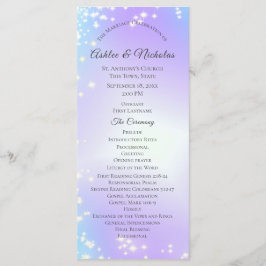 Programa Starry Purple and Blue Sparkle Wedding