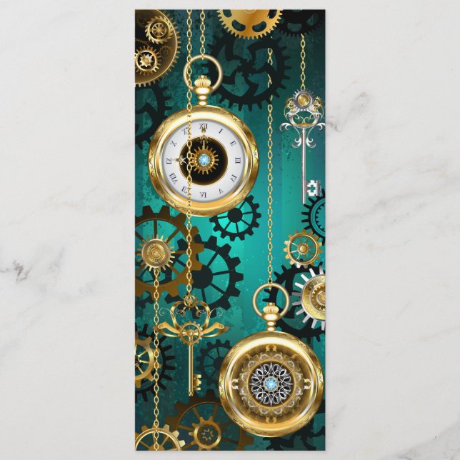 Programa Steampunk Jewelry Watch sobre un fondo verde (Anverso)