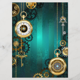 Programa Steampunk Jewelry Watch sobre un fondo verde