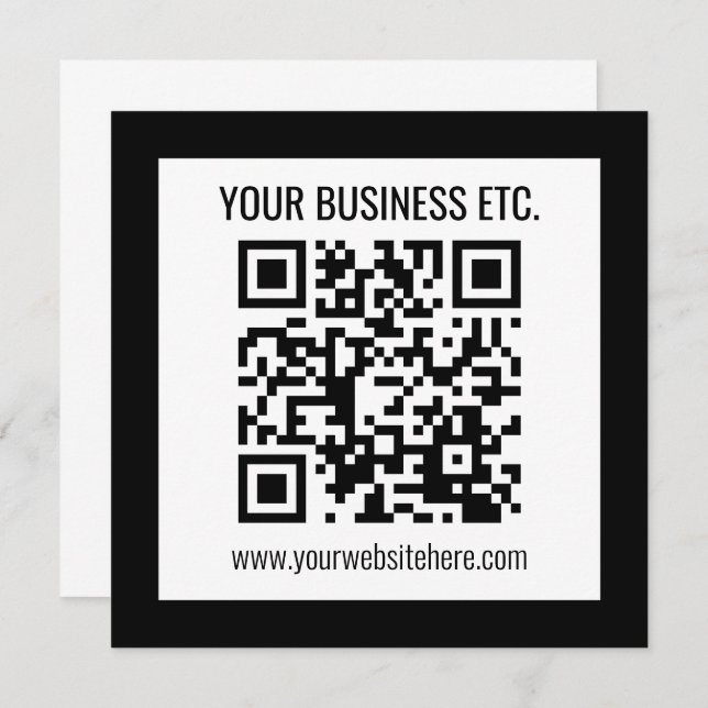 Programa Su nombre comercial y código QR editable (Anverso / Reverso)
