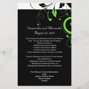 Programa Swirl Black/White/Lime Green Bold