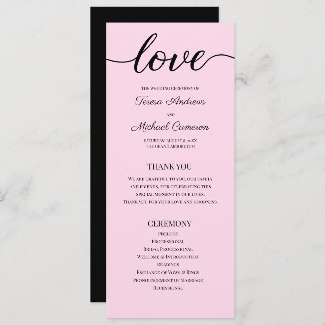 Programa Temp de casamiento con Personalizable ros (Anverso / Reverso)