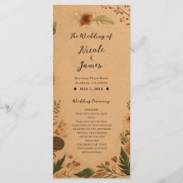 Programa Terracotta Flores Prensadas de Melocotón Boda Boho