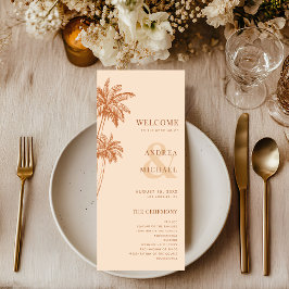 Programa Terracotta Palm Trees & Ampersand Beach Wedding