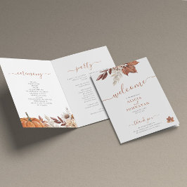 Programa Terracotta rust sale de la boda otoño
