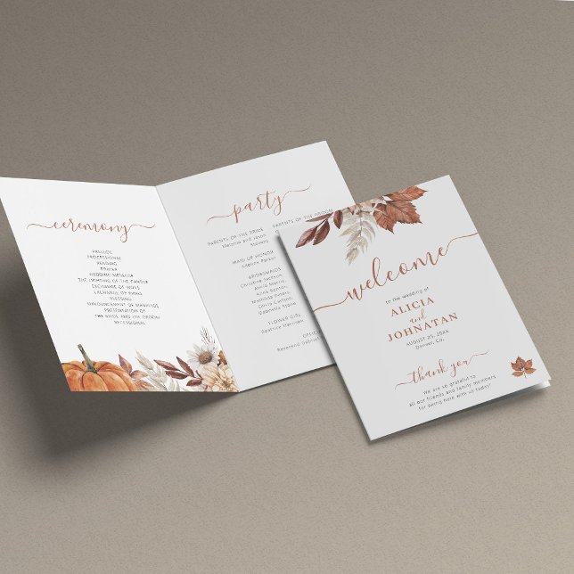 Programa Terracotta rust sale de la boda otoño (Subido por el creador)