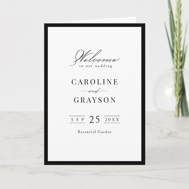 Programa Tipografía de Bodas de Escritura Simple y Elegante (Anverso)
