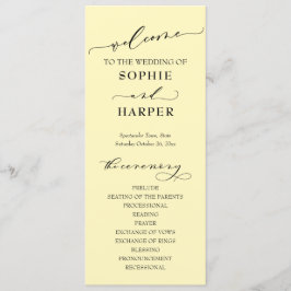 Programa Tipografía simple, amarillo mantequilla elegante