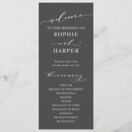 Programa Tipografía simple, caligrafía elegante gris