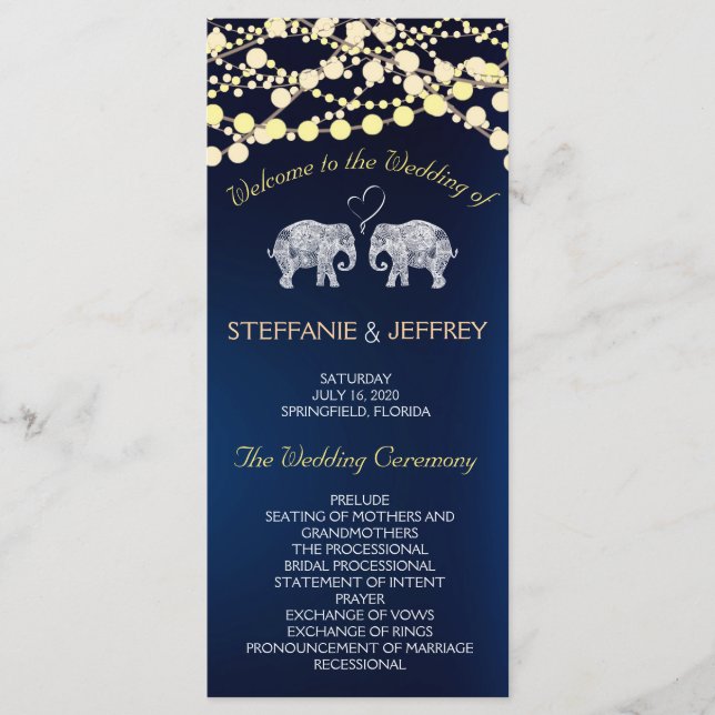 Programa TONELADAS DE LOVE/Elephant Night Lights Wedding Pr (Anverso)
