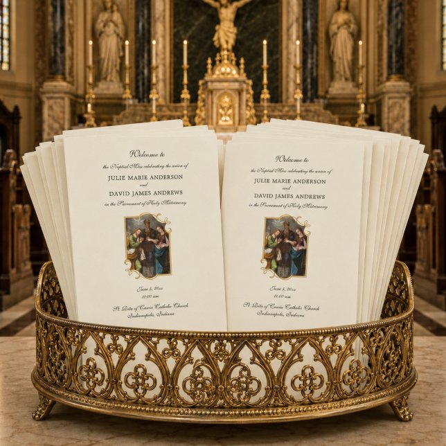 Programa tradicional de la Misa de bodas católica (Subido por el creador)