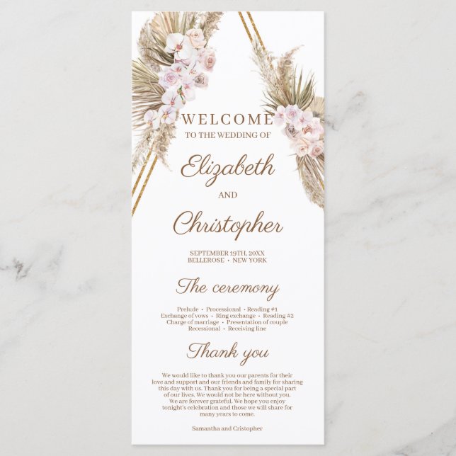 Programa Trendy Dried Palm Pampas Grass Gold Arch Tropical (Anverso)