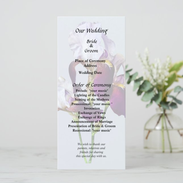 Programa Tres lirios en tonos de magenta (Anverso de pie)