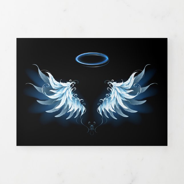 Programa Tríptico Alas del Ángel Azul brillante sobre fondo negro (Foto de portada)