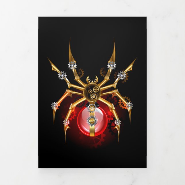 Programa Tríptico Araña steampunk sobre negro (Foto de portada)