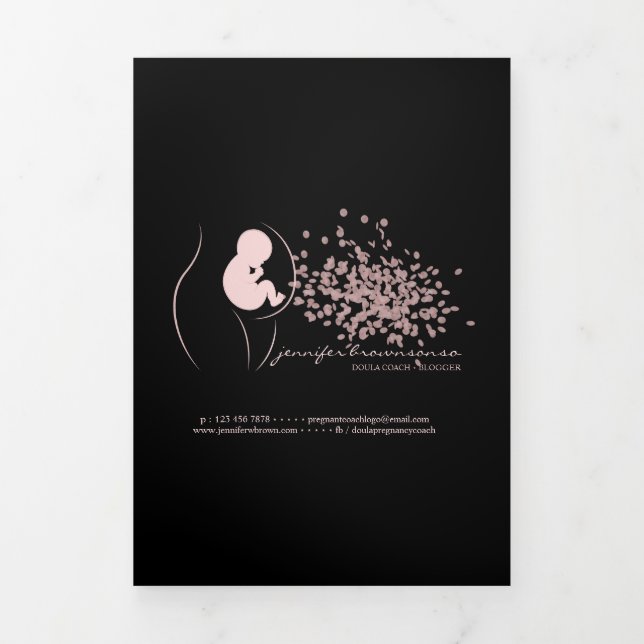 Programa Tríptico Baby Black Doula Birth Coach Pregnant Service (Foto de portada)
