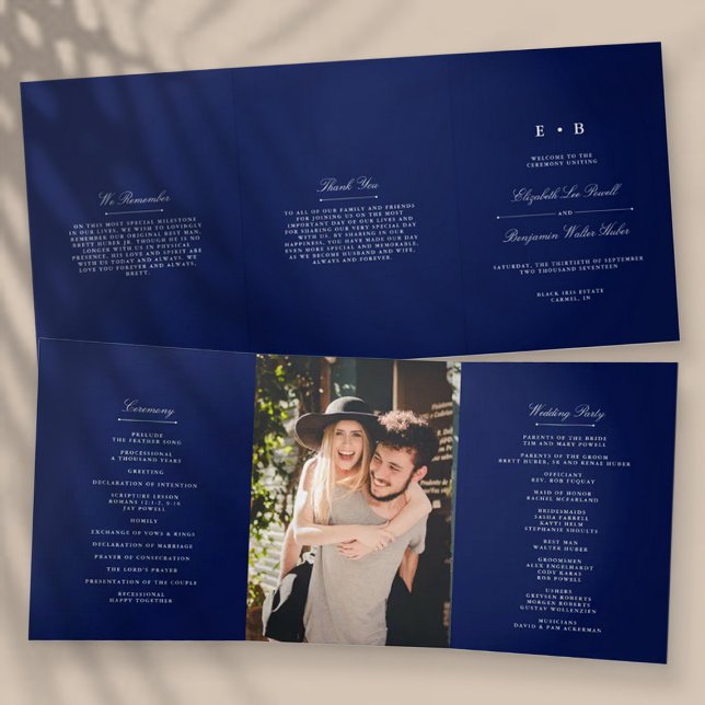 Programa Tríptico Boda azul y blanco de la Marina de moda (Subido por el creador)