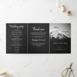 Programa Tríptico Boda en blanco y negro bajo las montañas