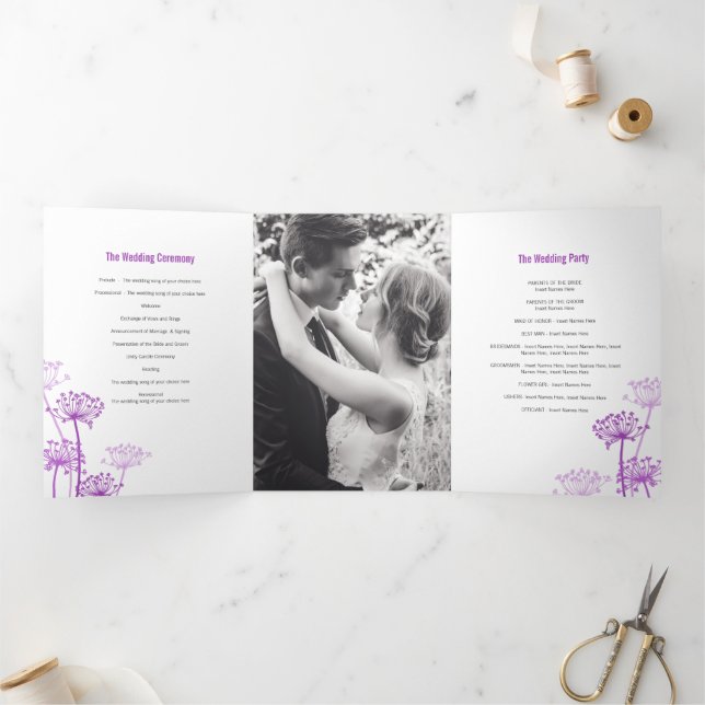 Programa Tríptico Boda púrpura de cabeza de parsley de vacas (Interior)