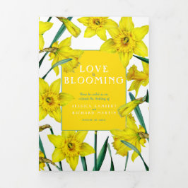 Programa Tríptico Boda verde blanco de adaffi amarillo primavera