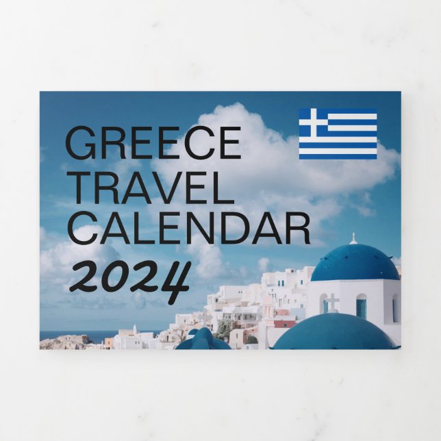Programa Tríptico Calendario de viajes de Grecia 2024 con vacaciones (Foto de portada)