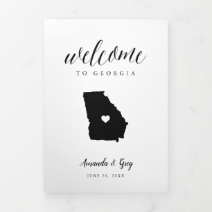 Programa Tríptico Carta de bienvenida al Boda georgiano e tinerario