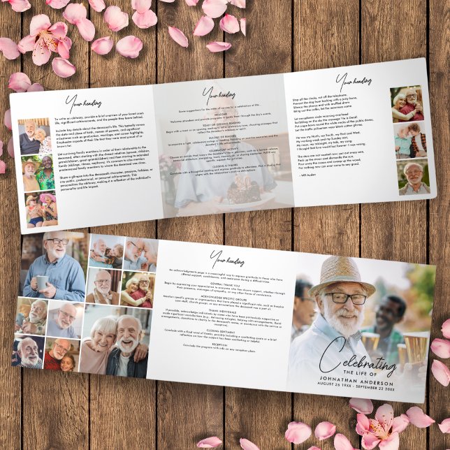 Programa Tríptico Celebración de la vida 18-Photo Memorial/Funeral (Subido por el creador)