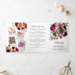 Programa Tríptico Celebración del monumento conmemorativo de la flor