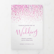 Ceremonia de bodas de arte abstracto rosa y blanco