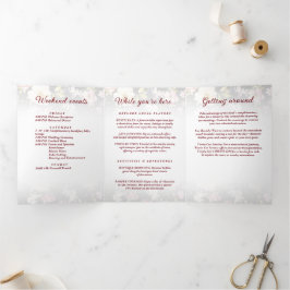 Programa Tríptico Color de agua rosas amarillas rosas rosas, negro b