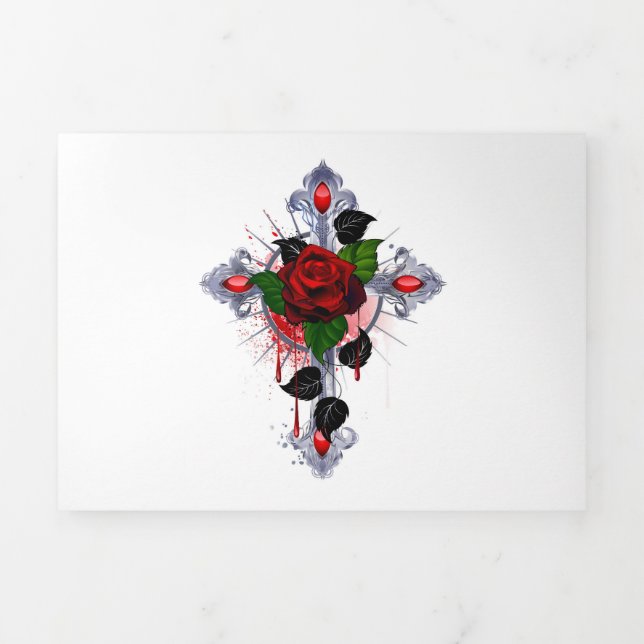 Programa Tríptico Cruz de Plata con una Rosa Roja (Foto de portada)