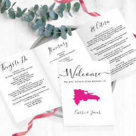 Programa Tríptico Cualquier color de bienvenida del Boda de Repúblic