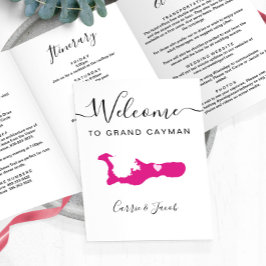 Programa Tríptico Cualquier color Gran Caimán Boda Bienvenida Itiner