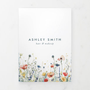 Programa Tríptico Folleto de flores silvestres vibrantes