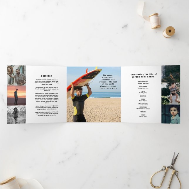 Programa Tríptico Fotos del personalizado del servicio de monotono d (Interior)