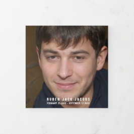 Programa Tríptico Fotos monopersonalizados del servicio Funeral Blue