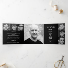 Programa Tríptico Fotos monopersonalizados del servicio Funeral en b