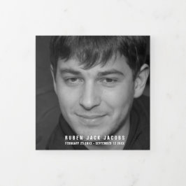 Programa Tríptico Fotos monopersonalizados del servicio Funeral en b