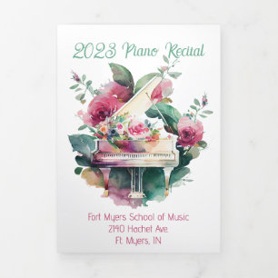 Programa Tríptico Gran Recital de piano para bebé blanco